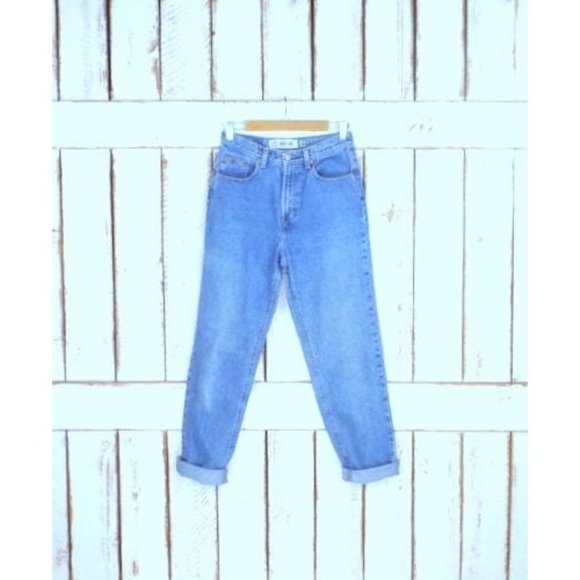 GAP Denim - Vintage Gap light blue faded wash high waisted tapered leg jeans